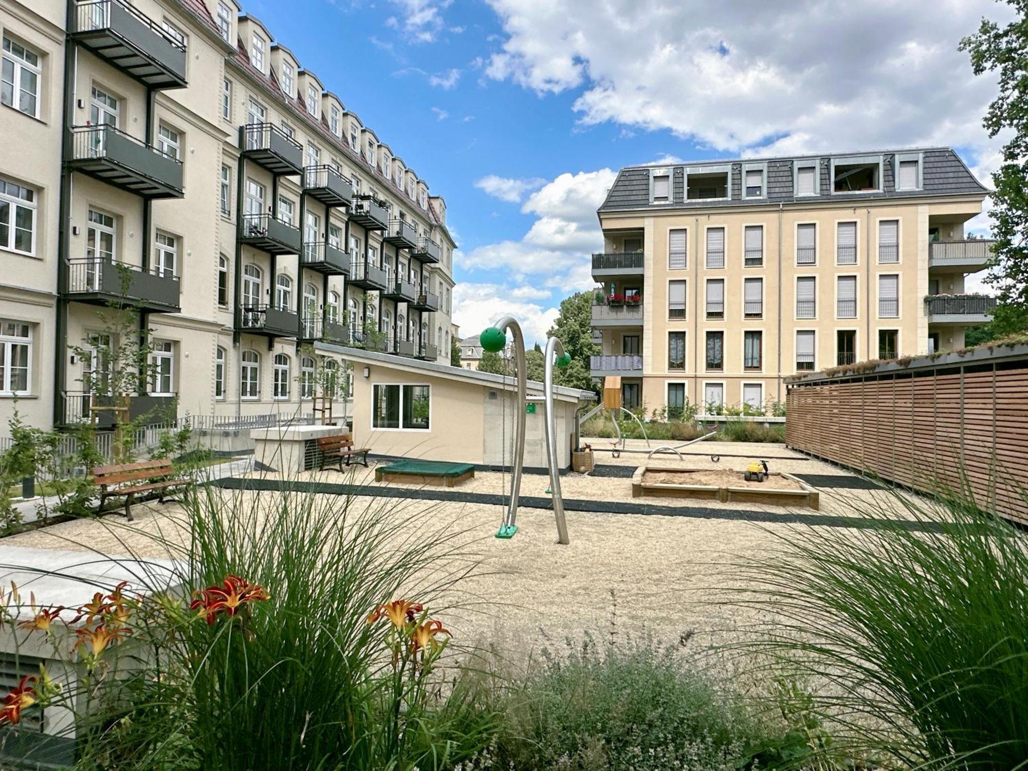 Oasis Appart - Wohnen In Dresden - Netflix - Tiefgarage - Dachterrasse מראה חיצוני תמונה